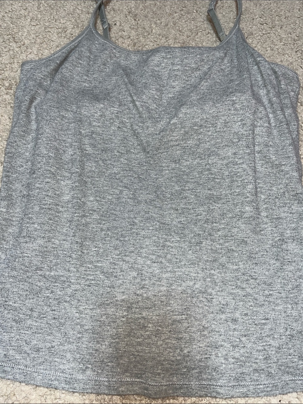 Express Gray Ribbed Knit Cami Tank